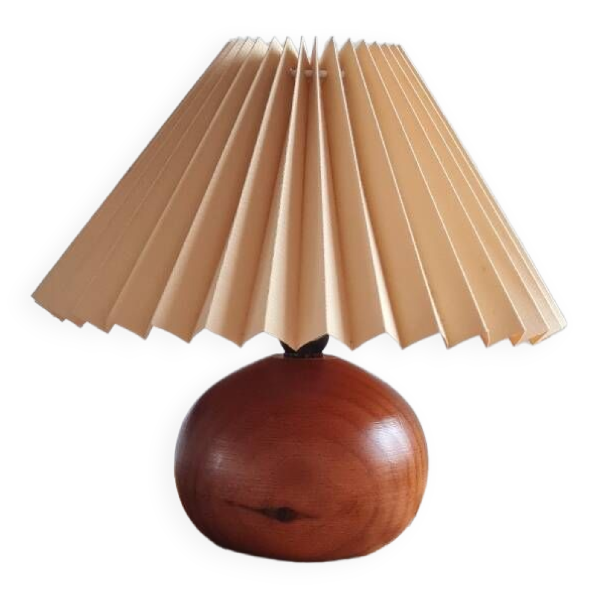 Walnut wood ball lamp