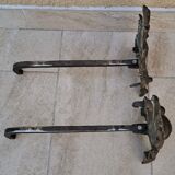 Pair of bronze andirons