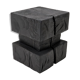 Ebonized solid wood sculptural stool / side table, Logniture