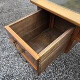 Solid cherry wood desk with leather top