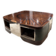 Table basse de style Art déco en ébène de Macassar, vers 1970