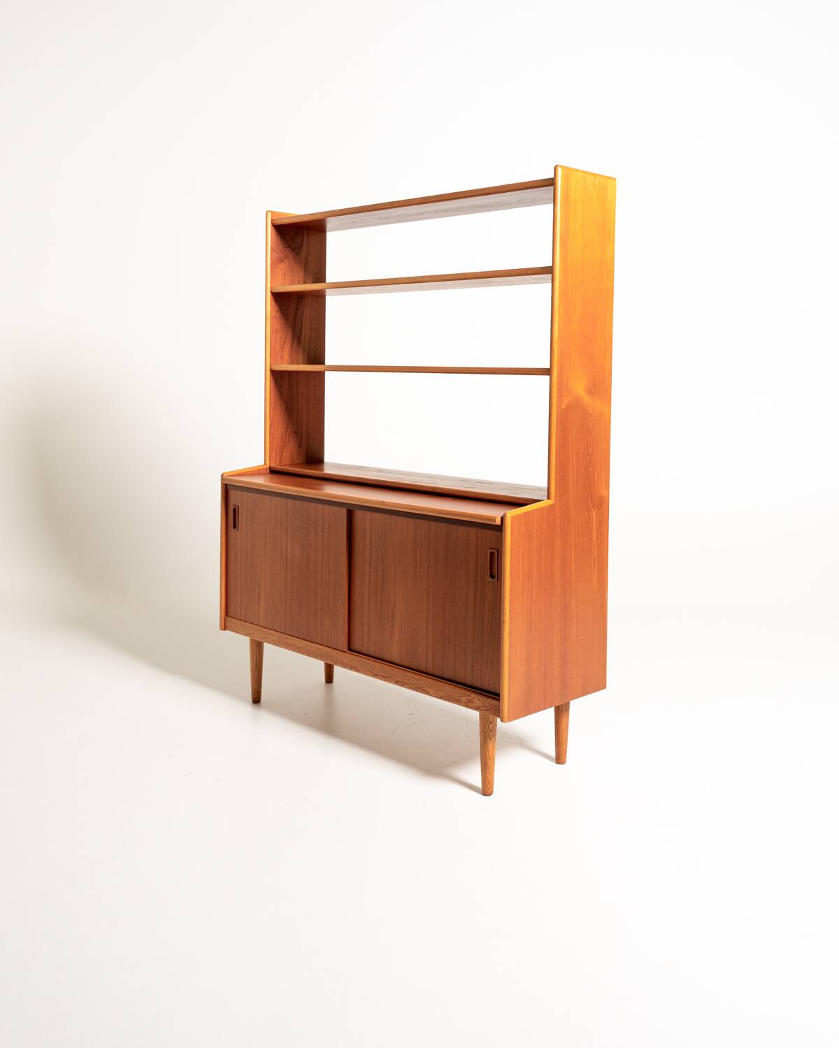 Scandinavian teak bookcase with writing desk, 1960s