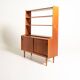 Scandinavian teak bookcase with writing desk, 1960s