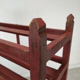 Patinated wood shelf