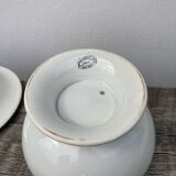 Plain white Creil soup tureen