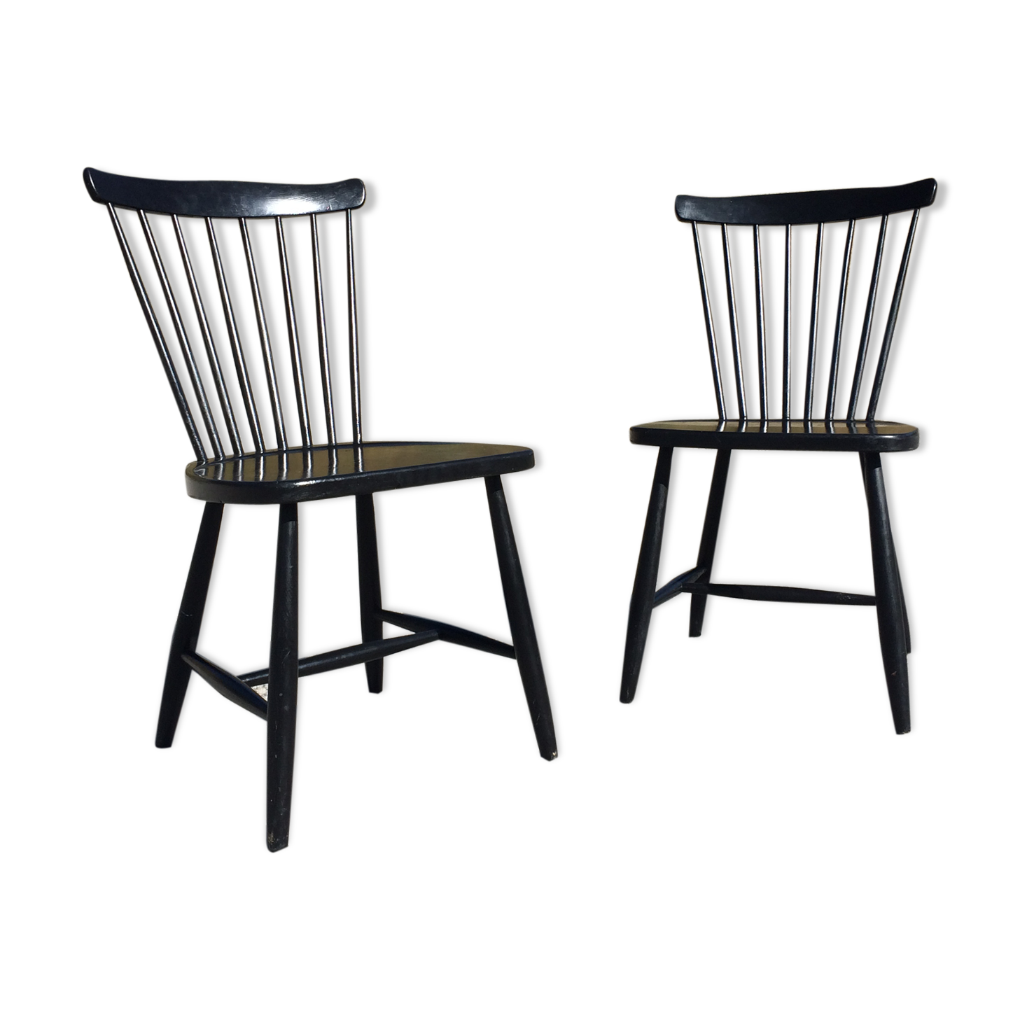 Pair of Hagafors vintage Scandinavian design chairs