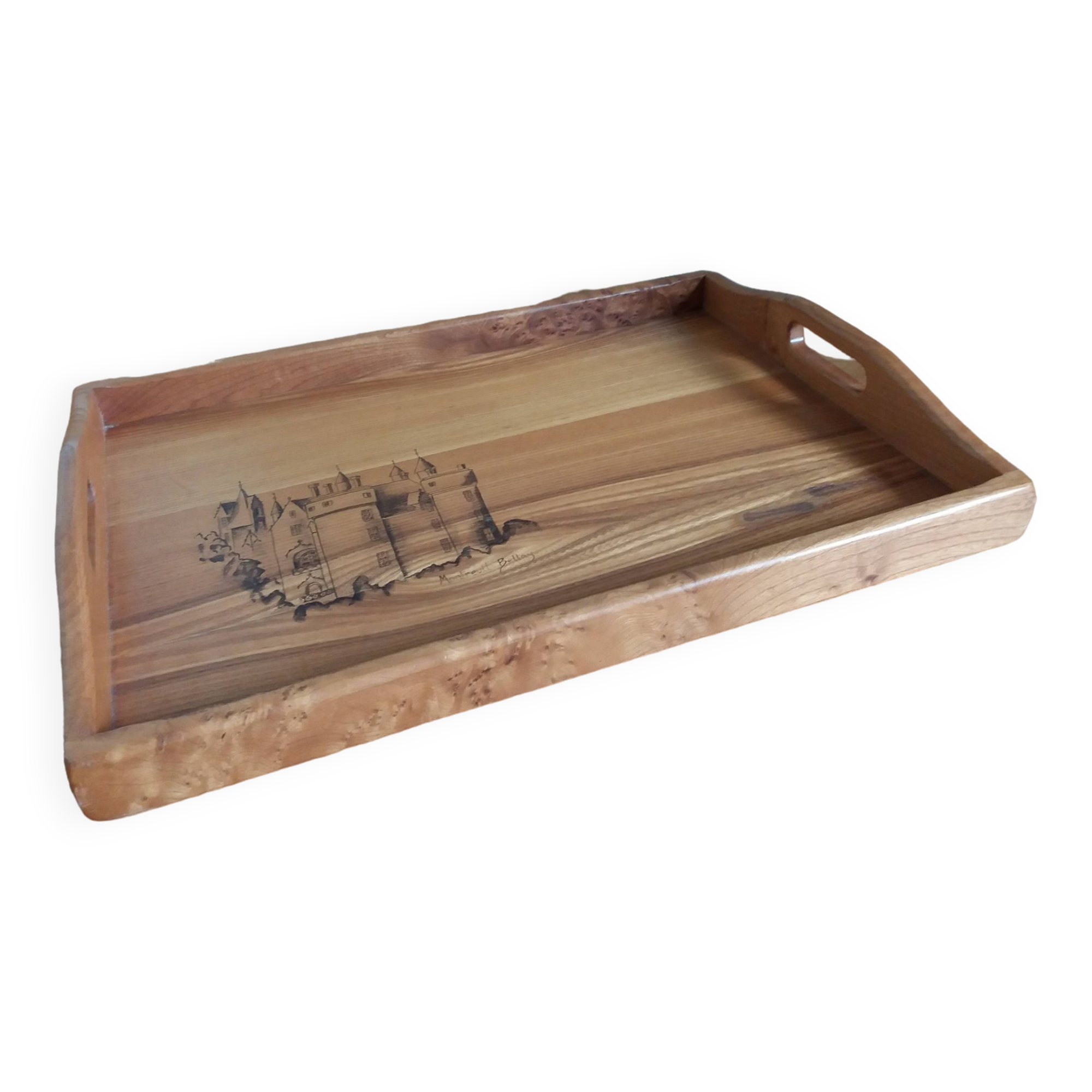 Scandinavian style wooden tray