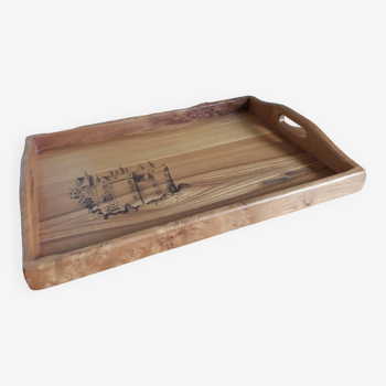 Scandinavian style wooden tray