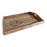 Scandinavian style wooden tray