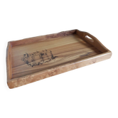 Scandinavian style wooden tray