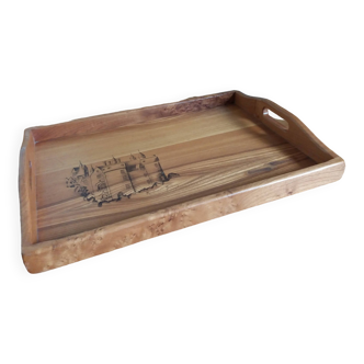 Scandinavian style wooden tray