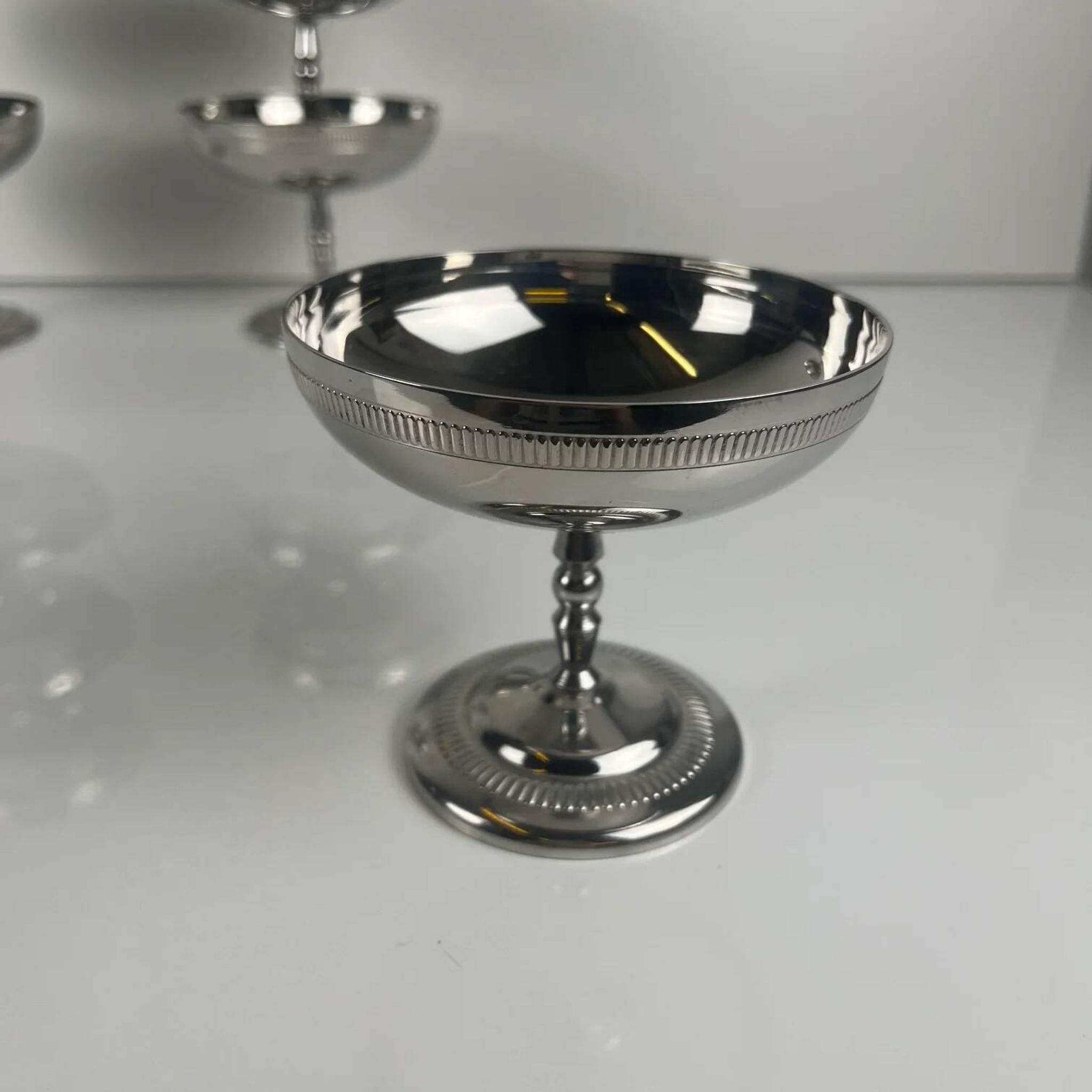 Set of 6 metal ice cream bowls, 1970 - Model A