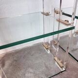 Glass and Plexiglas consoles from the 80s