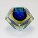 Faceted diamond caviar bowl Mandruzzato Sommerso, Murano glass, Italy, 1960s