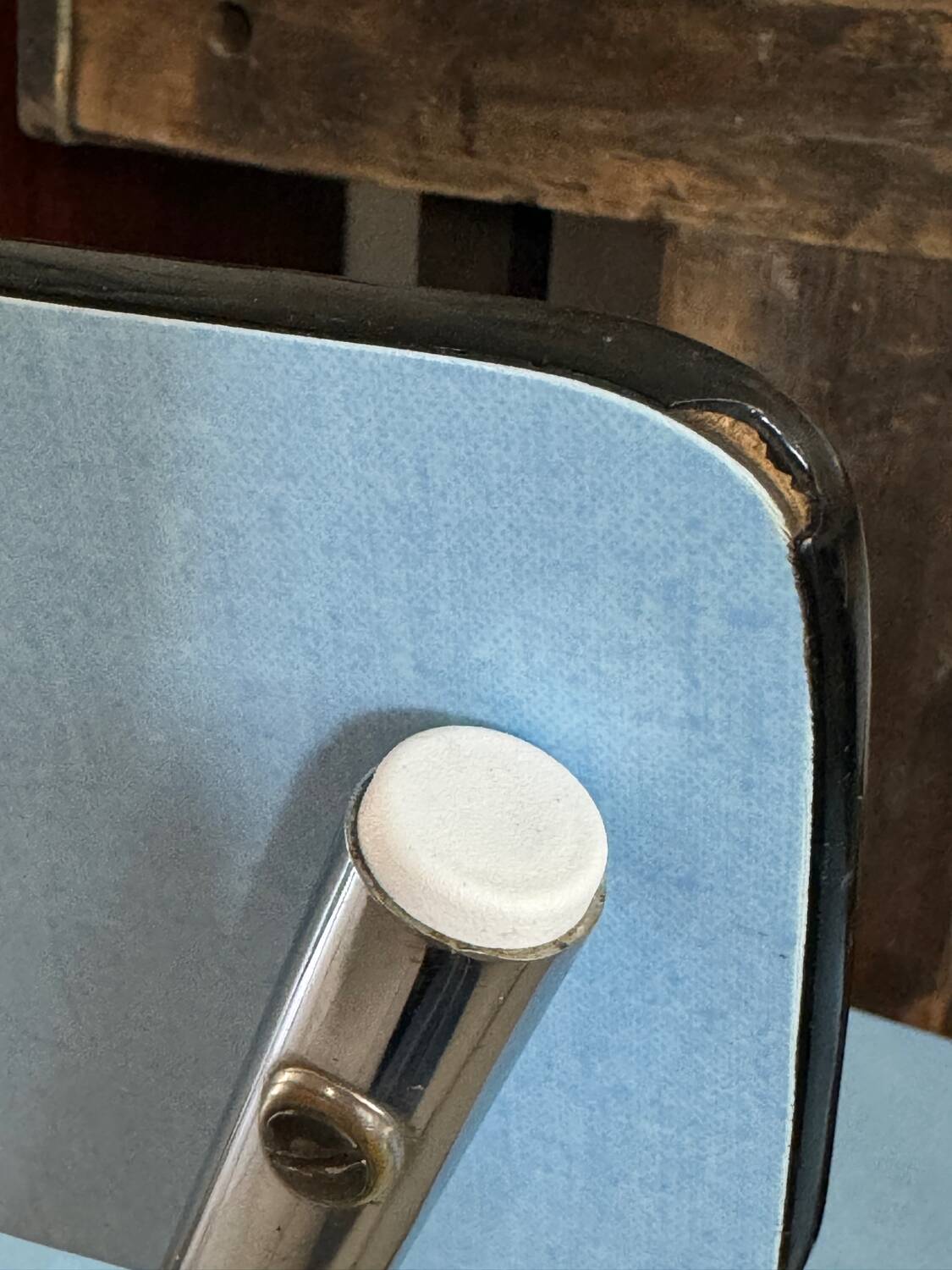 Set of 4 blue Formica chairs