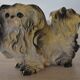 Ceramic dog sculpture from the 1940s-50s.
