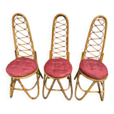 Bamboo Chairs by Dirk Van Sliedrecht for Rohe Noordwolde, 1960.Set of 3