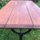 Table bistrot vintage 4 personnes plateau chêne