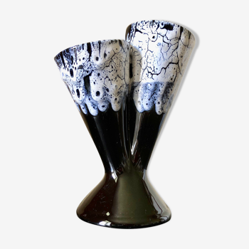 Vase double Fat Lava bleu