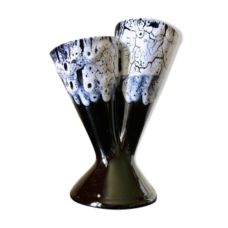 Vase double Fat Lava bleu