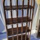 Étagère bibliothèque en rotin vintage