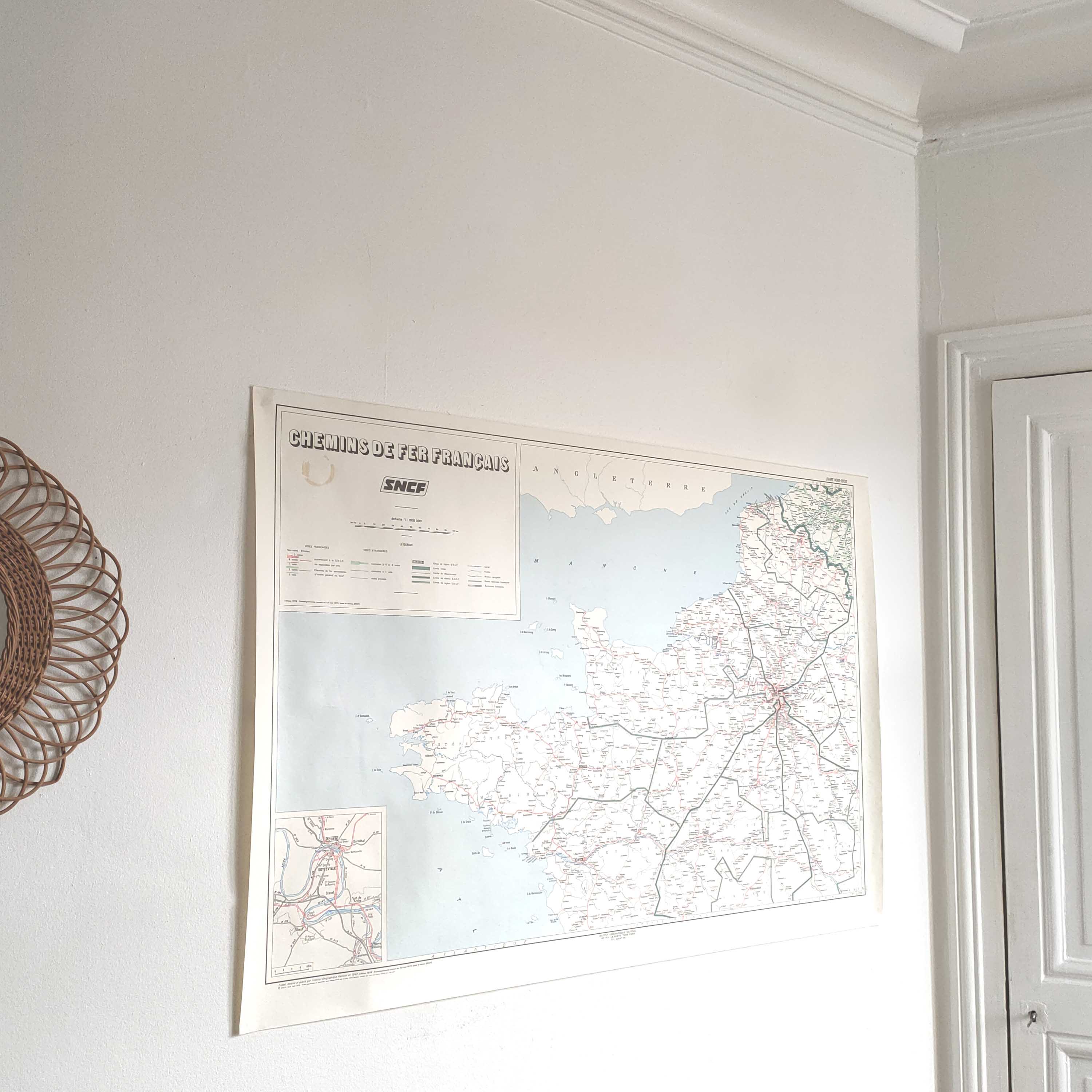 SNCF map in old Brittany