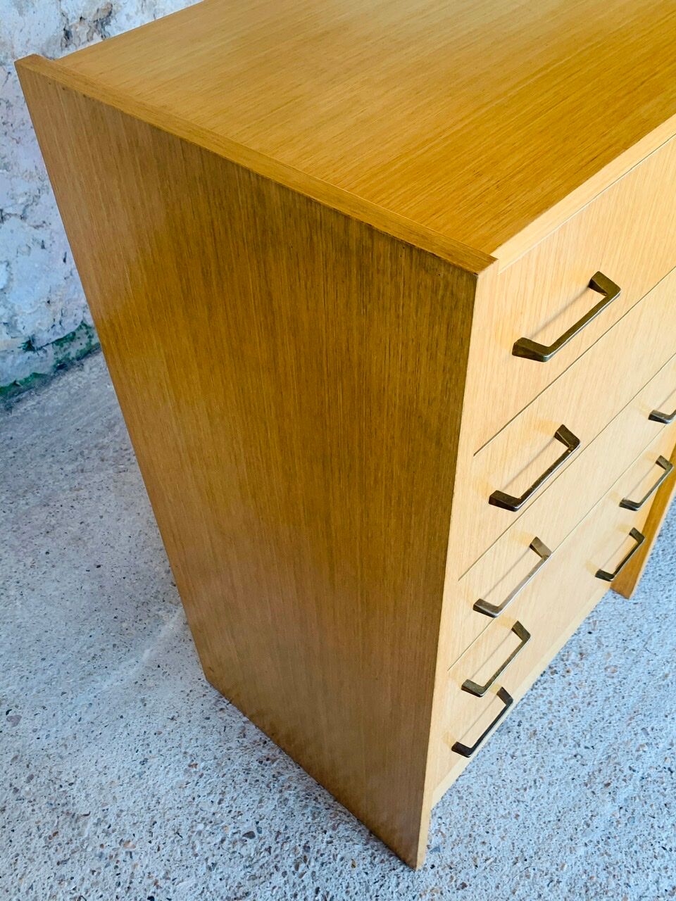 Vintage chest of drawers with 5 drawers by Capelle circa 70's