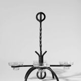 Cast Iron Brutalist Chandelier