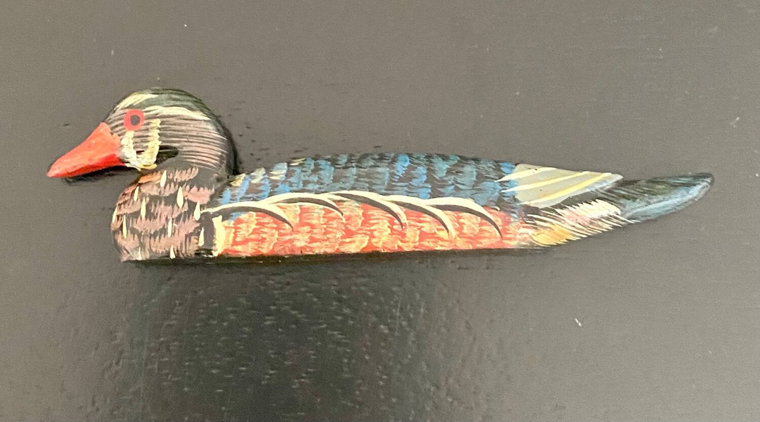 6 duck knife holders in lacquered wood