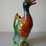 Old duck pitcher Saint Clément France broc slurry carafe