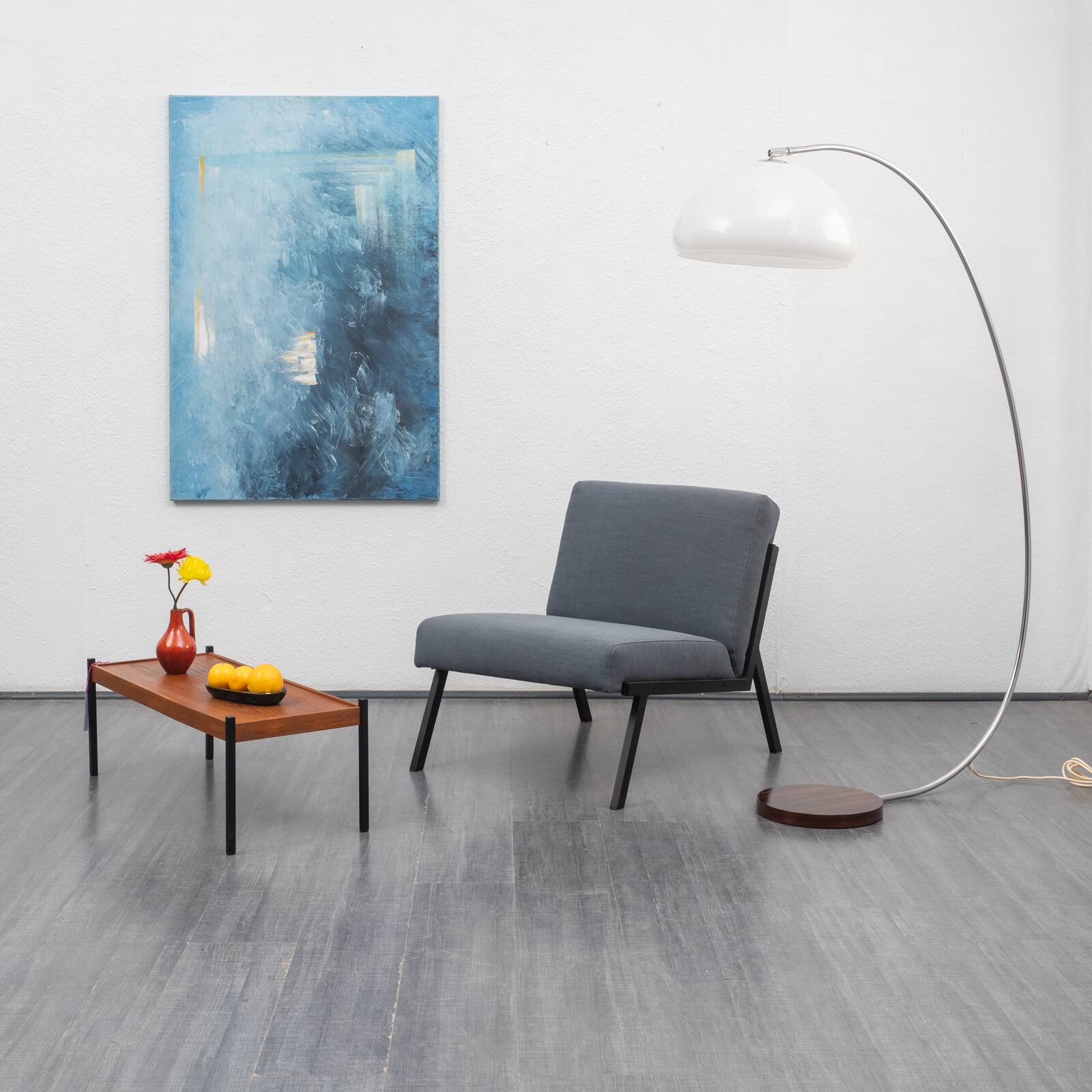 Arc lamp, 70s, rosewood base