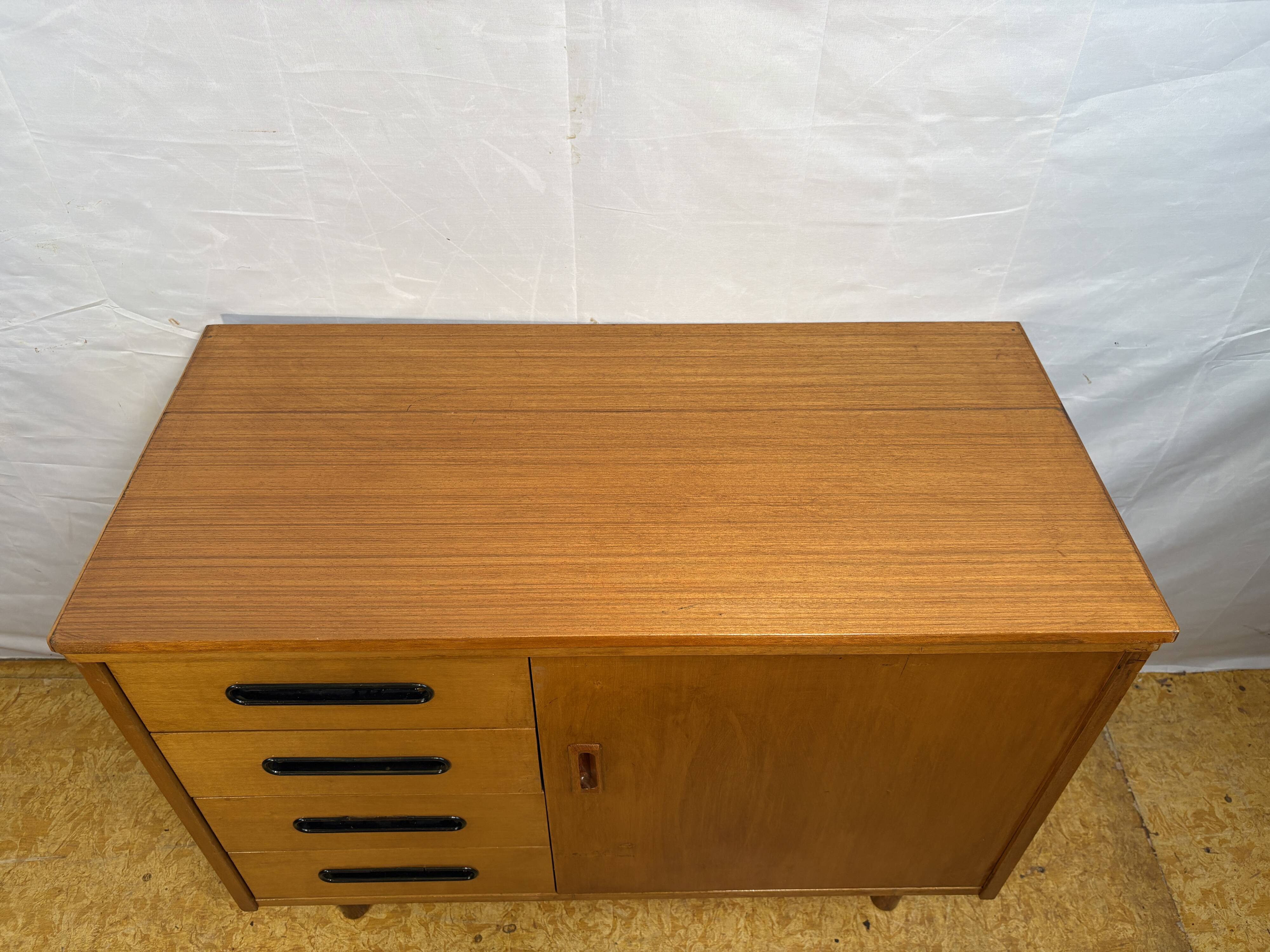 Vintage Mid-Century Teak Small Sideboard | 1960s | Scandinavian Compact