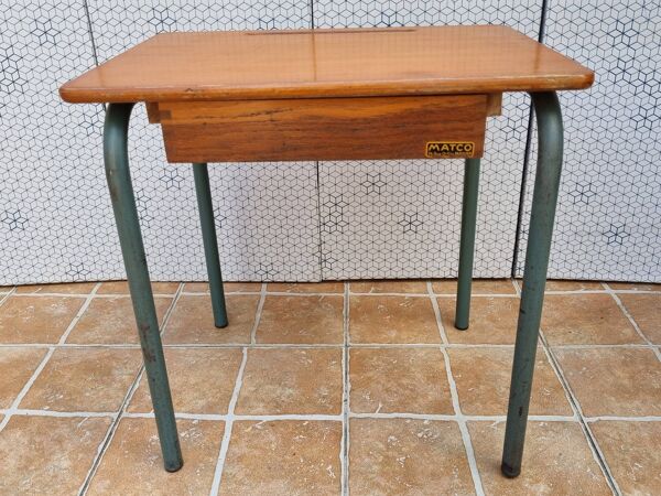 Bureau d'écolier vintage MATCO Paris 1 tiroir