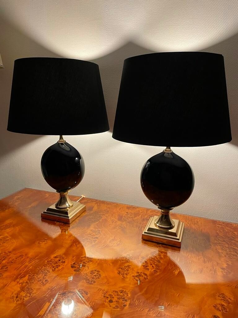 Pair of large vintage lamps Italy