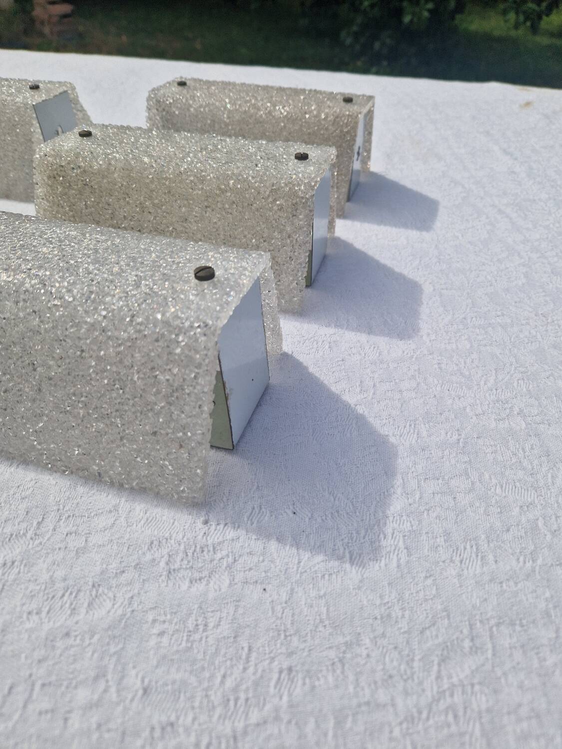 Lot of 5 Vintage Perspex Wall Lights from the 60s and 70s