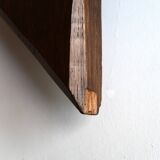 Rectangular mirror with bevelled wooden frame, 1970s.