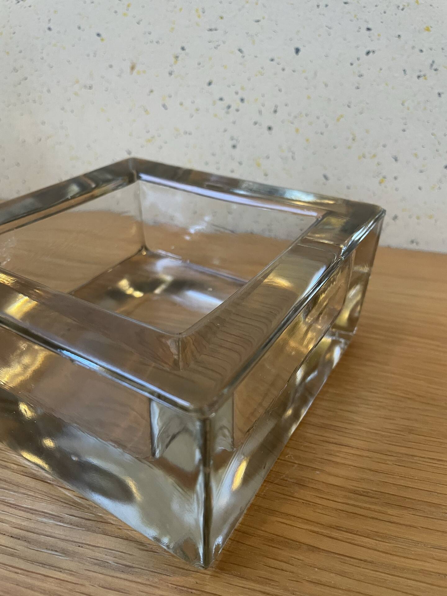 Glass block catchall