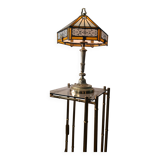 solid bronze lamp france 1960 tyffany style lampshade very beautiful 50x25 elec ok