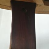 Table ronde, extensible en palissandre, rallonge papillon