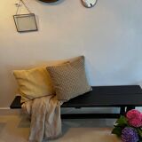 Banc en bois patiné noire
