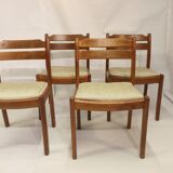 Set of 4 chairs dyrlund year 60 in teak