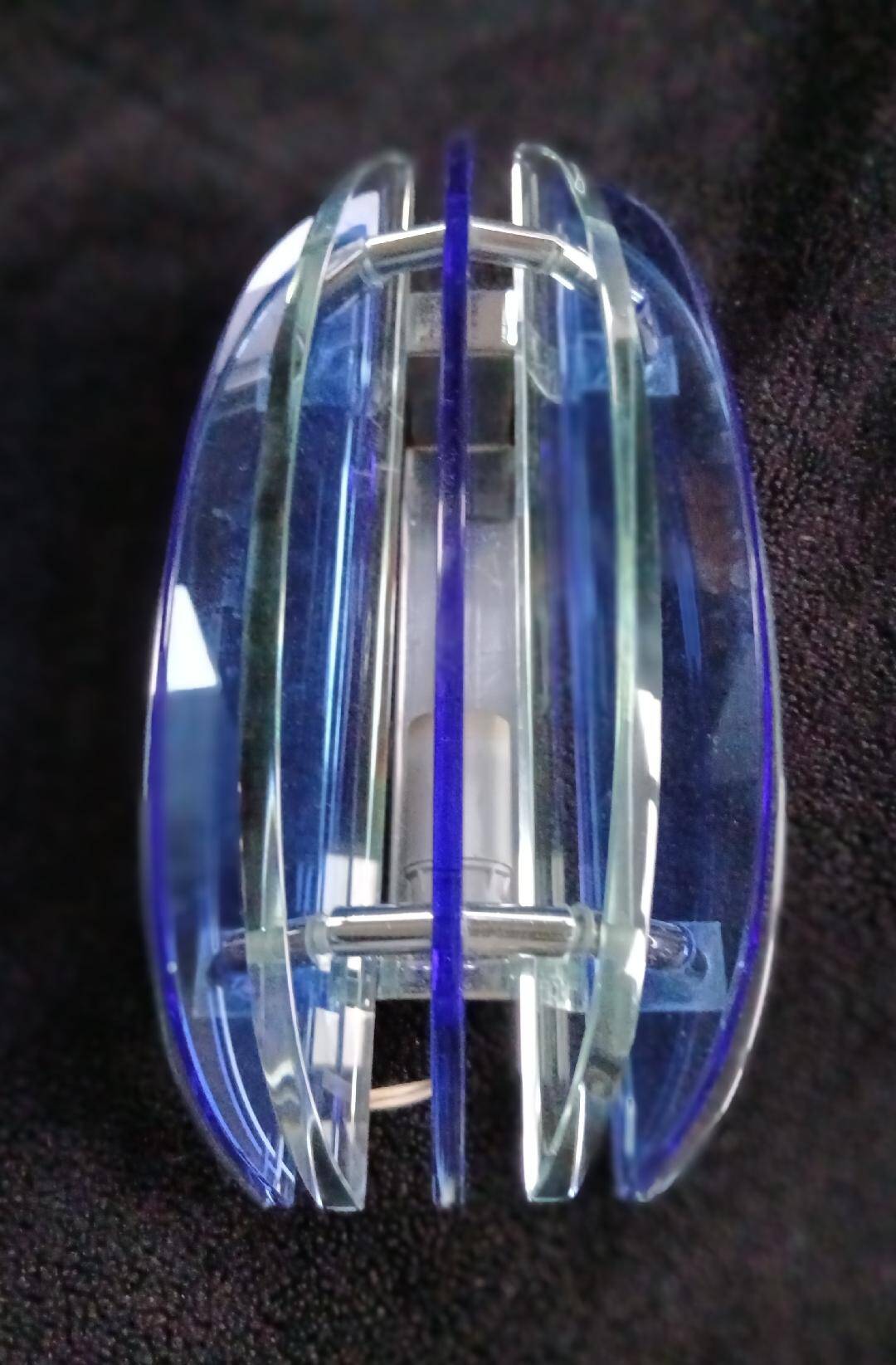 Beautiful Veca wall lamp, Italy, 1970 Fontana Arte Design, blue