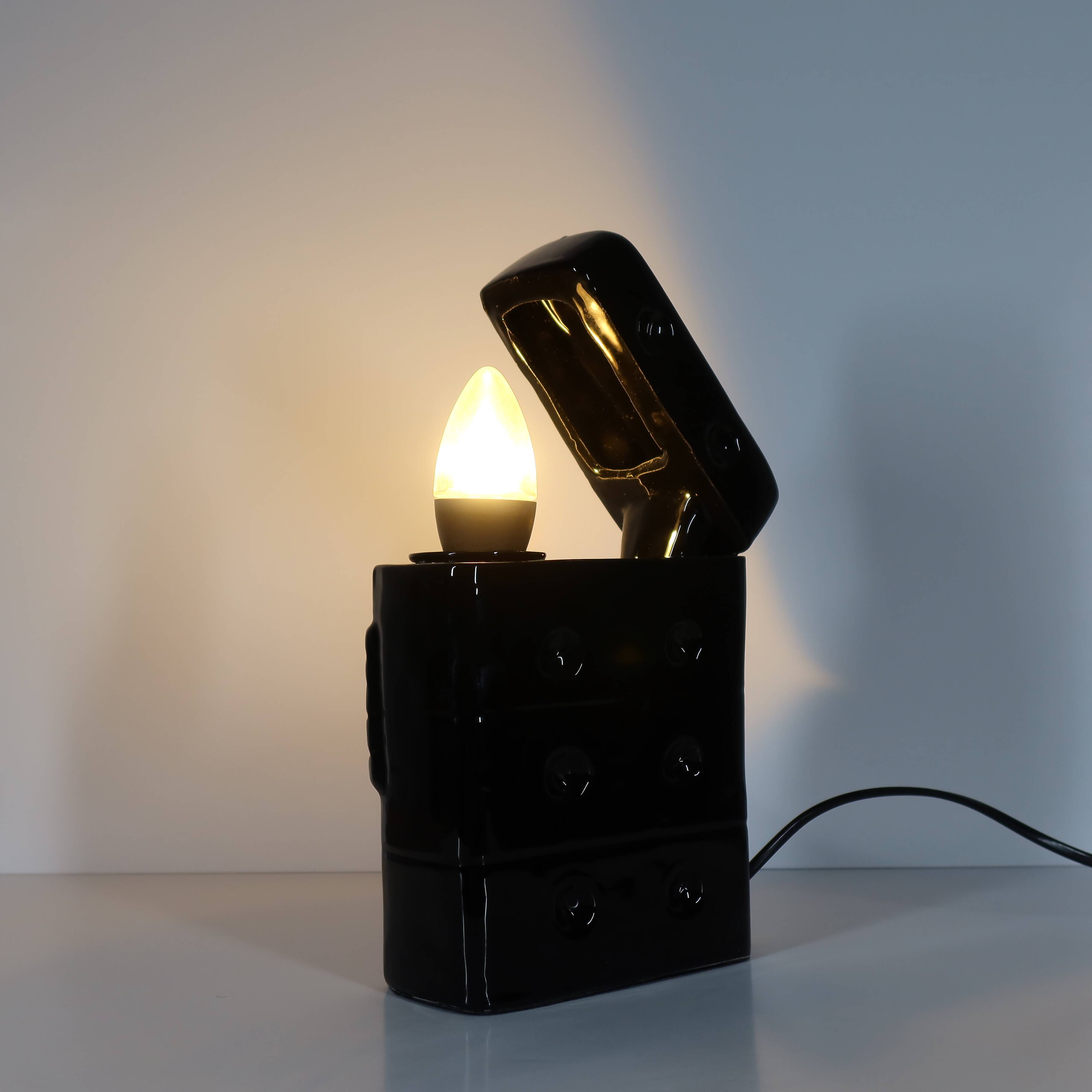 Black Ceramic Lighter Lamp
