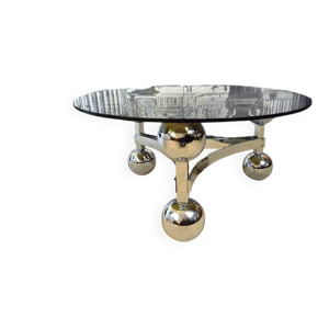 Table basse ronde en - plateau