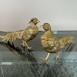 Decorative brass pheasants from the 70s (X2)