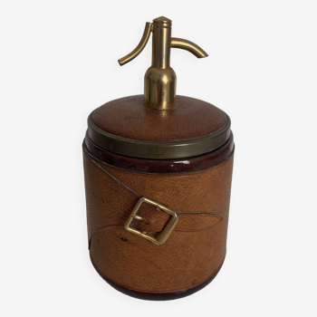 Vintage 1960 golden cigarette holder soda siphon box - 18 x 10 cm