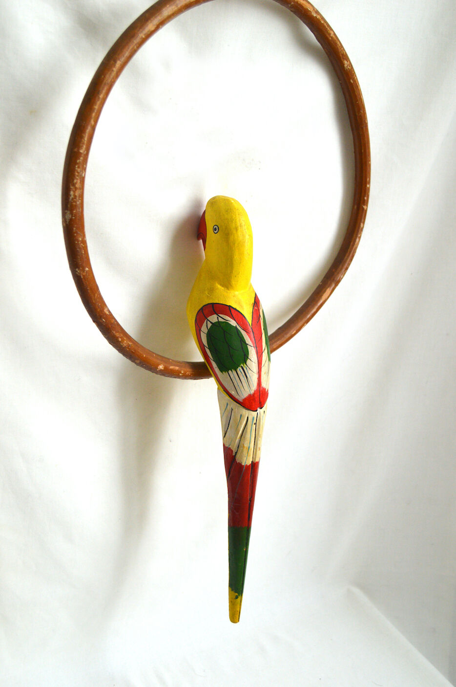 Vintage wooden parrot
