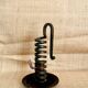 Spiral rat cave candlestick in wrought iron