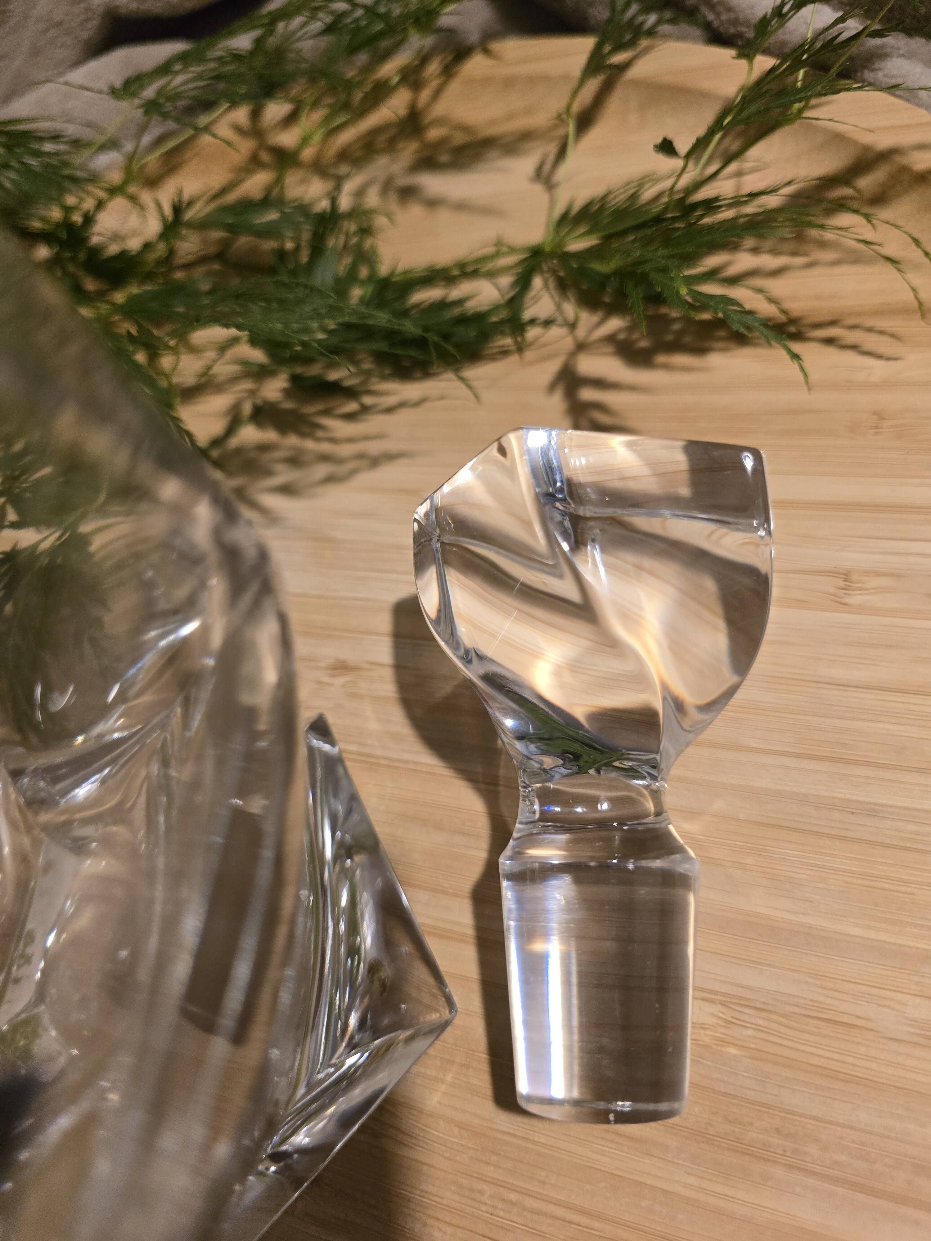 Sèvres crystal – antique whisky decanter – cut crystal with label