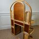 Bamboo and rattan vanity / dressing table with drawer and mirror, 1970s mid-century modern
